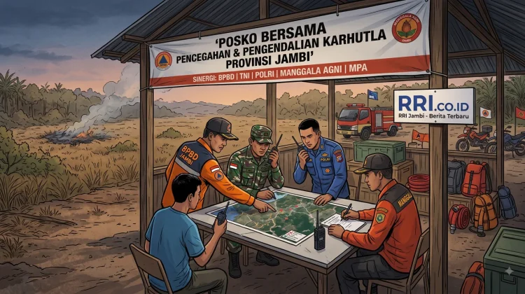 Perkuat Sinergi Lintas Sektor, BPBD Jambi Terjunkan Personel di 81 Posko Karhutla