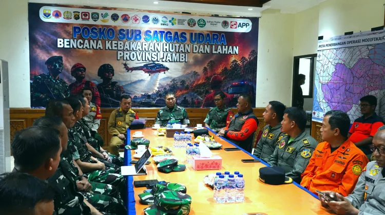 Pangdam XX/TIB Tinjau Posko, Pastikan Kesiapan Penanganan Karhutla