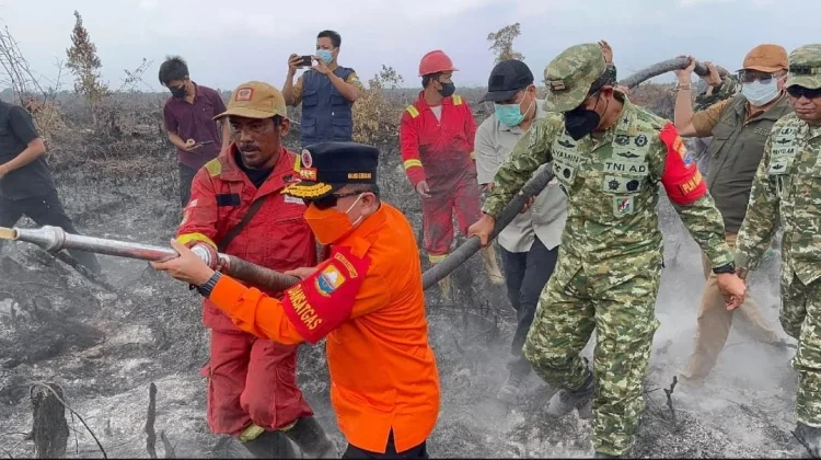 Gubernur Ikut Padamkan Karhutla di Muaro Jambi