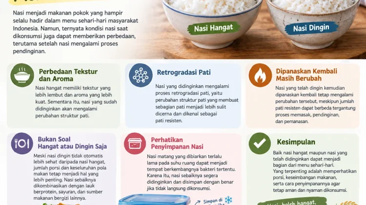 Makan Nasi Hangat dan Nasi Dingin Memiliki Perbedaan