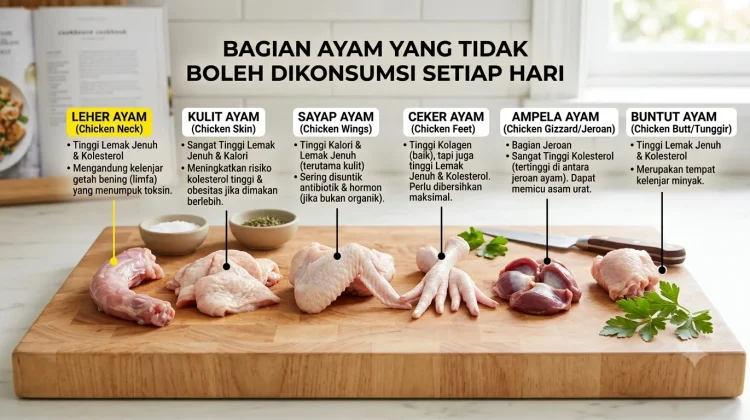 Bagian Tubuh Ayam yang Sebaiknya Tidak Dikonsumsi Setiap Hari