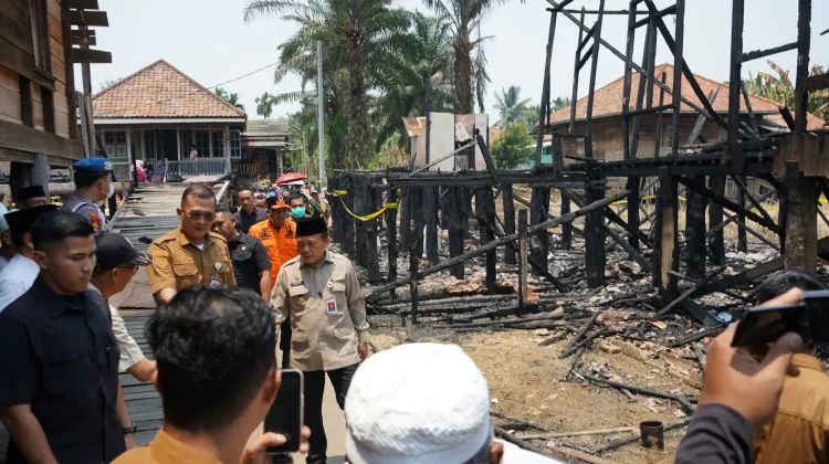 Gubernur Tinjau Lokasi Kebakaran di Tanjung Raden, Imbau Waspada Api di Kemarau