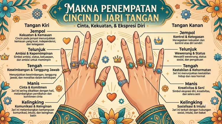 Makna Tersembunyi dari Penempatan Cincin di Setiap Jari Tangan