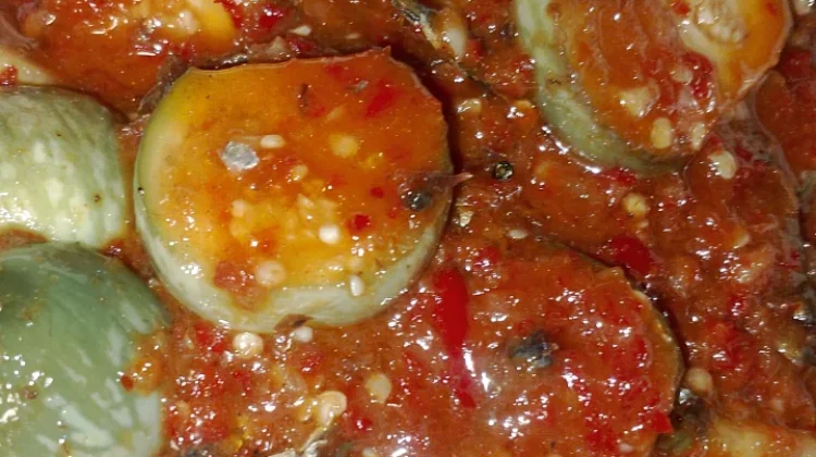 Sambal Ikan Teri Terong Hijau