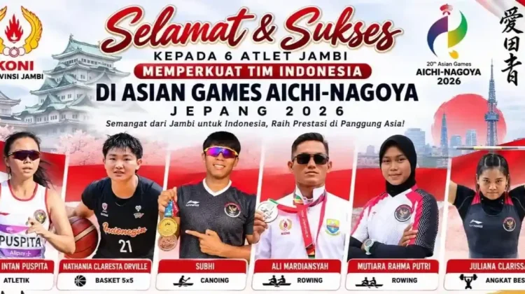 Enam Atlet Jambi Tembus Skuad Indonesia di Asian Games 2026