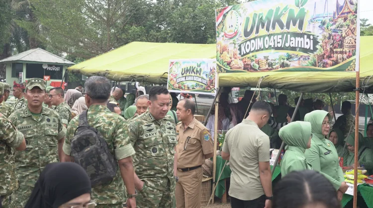 Menyambut HUT KE-81 TNI Korem 042/Gapu Gelar Bazar UMKM Murah Serentak