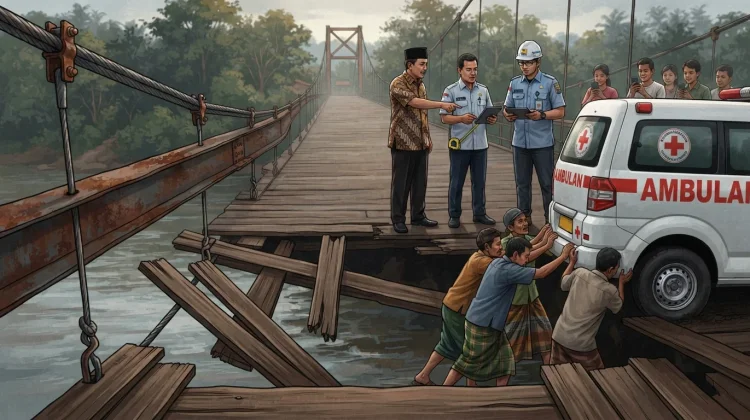 Gerak Cepat Dinas PUPR Perbaiki Jembatan Limbur Merangin yang Viral