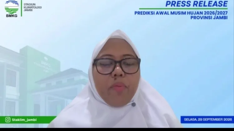 BMKG Prediksi Awal Musim Hujan 2026/2027 di Jambi Mundur dari Normal