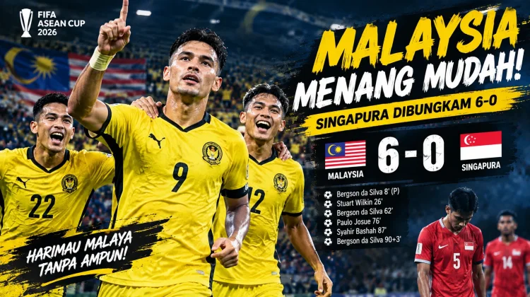 Malaysia "Menang Mudah", Singapura Dibungkam 6-0
