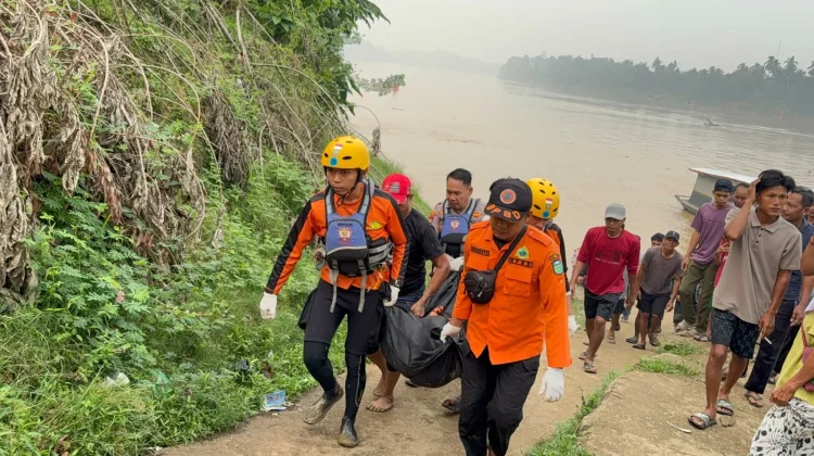 Pria Tenggelam di Sungai Batanghari Tebo Ditemukan Meninggal Dunia oleh Tim SAR