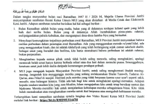 Sambut Ramadhan 1447 H,MUI Jambi Serukan Persatuan dan Toleransi