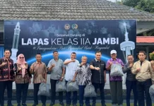 Wujud Kepedulian Sosial, Lapas Jambi Bagikan 100 Paket Sembako