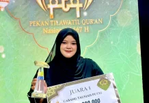 Seprina Tri Fani Raih Juara 1 PTQ ke 55 Cabang Tausyah