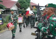 Danrem 042/Gapu Pimpin Pemakaman militer Almarhum Kolonel Inf (Purn) Sutrisno