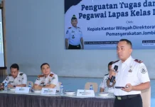 Penguatan Pegawai Lapas Kakanwil Ditjenpas Jambi Tegaskan Komitmen Zero Halinar