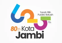 Logo HUT 80 Kota Jambi dan 625 Tahun Tanah Pilih Pusako Batuah Resmi Diluncurkan