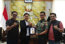 Danrem 042/Gapu Perkuat Sinergi Informasi Publik Bersama Ketua PWI Kota Jambi