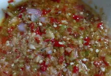 Sambal Mantah Minyak Goreng Panas