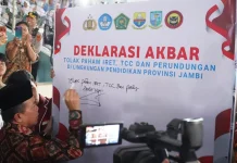 Belasan Ribu Pelajar Jambi Deklarasi Tolak IRET, TCC dan Bullying