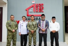 Danrem 042/Gapu Ikuti Vicon Peresmian 1.061 Koperasi Merah Putih