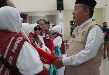 Sebanyak 442 JCH Kloter BTH 22 Provinsi Jambi diberangkatkan ke Tanah Suci
