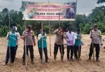 Polsek Maro Sebo Tanam Jagung Dukung Ketahanan Pangan