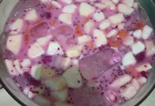 Es Blewah Segar Mix Buah Naga