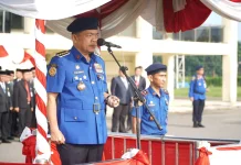 Gubernur Pimpin Upacara HUT Damkar ke-107, Satpol PP ke-76 dan Satlinmas ke-64