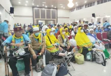 Jemaah Haji Kloter BTH 13 Tiba di Jambi
