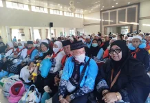 Sebanyak 439 Jemaah Haji Kloter BTH 23 Telah Tiba di Jambi