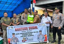 Polres Bungo dan Pemkab Salurkan Bansos untuk Korban Banjir di Tanah Bekali