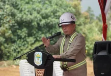 Gubernur Al Haris Letakkan Batu Pertama Pembangunan RSUD Bukit tengah di Kerinci