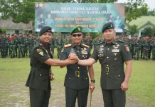 Resmi Berganti, Tongkat Komando Yonif 142/Ksatria Jaya
