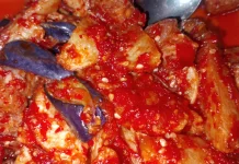 Sambal Kentang Kombinasi Terong Ungu Biar lebih Berwarna.