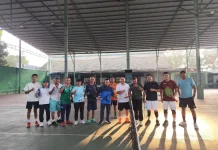 Silaturahmi Pemprov Jambi Bersama LPP RRI Dipererat lewat Olahraga Tenis