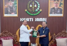 Kajati Jambi dan Ketua Pengadilan Tinggi Perkuat Sinergitas Penegakan Hukum