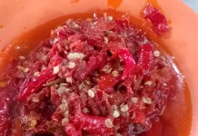 Sambal Cabe Merah Pecah Terasi