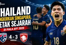 Thailand Singkirkan Singapura, Cetak Sejarah di Piala AFF 2026