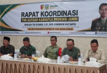 Danrem 042/Gapu Pimpin Rakor Satgas Karhutla, Perkuat Sinergi Cegah Kebakaran
