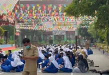 Kabut Asap Selimuti Kota Jambi, SDN 66 Percepat Kegiatan Maulid dan Wajibkan Masker