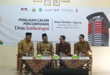 Desa Sumber Agung menjadi salah satu desa percontohan antikorupsi