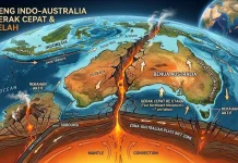 Australia Bergerak Hampir 7 Cm per Tahun, Benarkah Lempeng Indo-Australia Terbelah?