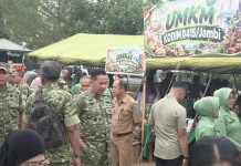 Menyambut HUT KE-81 TNI Korem 042/Gapu Gelar Bazar UMKM Murah Serentak