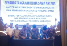 Pemkab Tanjab Barat Perkuat Kerja Sama Hukum dengan Kanwil Kemenkum Jambi