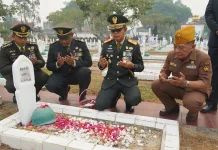 Ziarah Nasional HUT KE-81 TNI di TMP Satria Bhakti Jambi