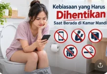 Kebiasaan yang Harus dihentikan saat Berada di Kamar Mandi