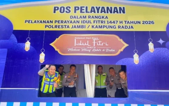 Satlantas Polresta Jambi Cek Kesiapan Pos Pengamanan Jalur Mudik