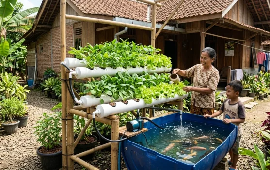 Sistem Aquaponik Menjadi Solusi Pertanian Modern di Lahan Terbatas