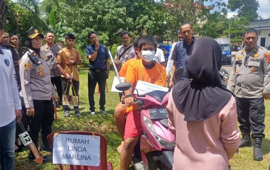 Polsek Kota baru Gelar Rekontruksi Kasus Pembunuhan di Pinang Merah