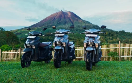 Yamaha GEAR ULTIMA Sukses Tembus Kaki Gunung Sinabung walau Lewati Jalur Ekstrem